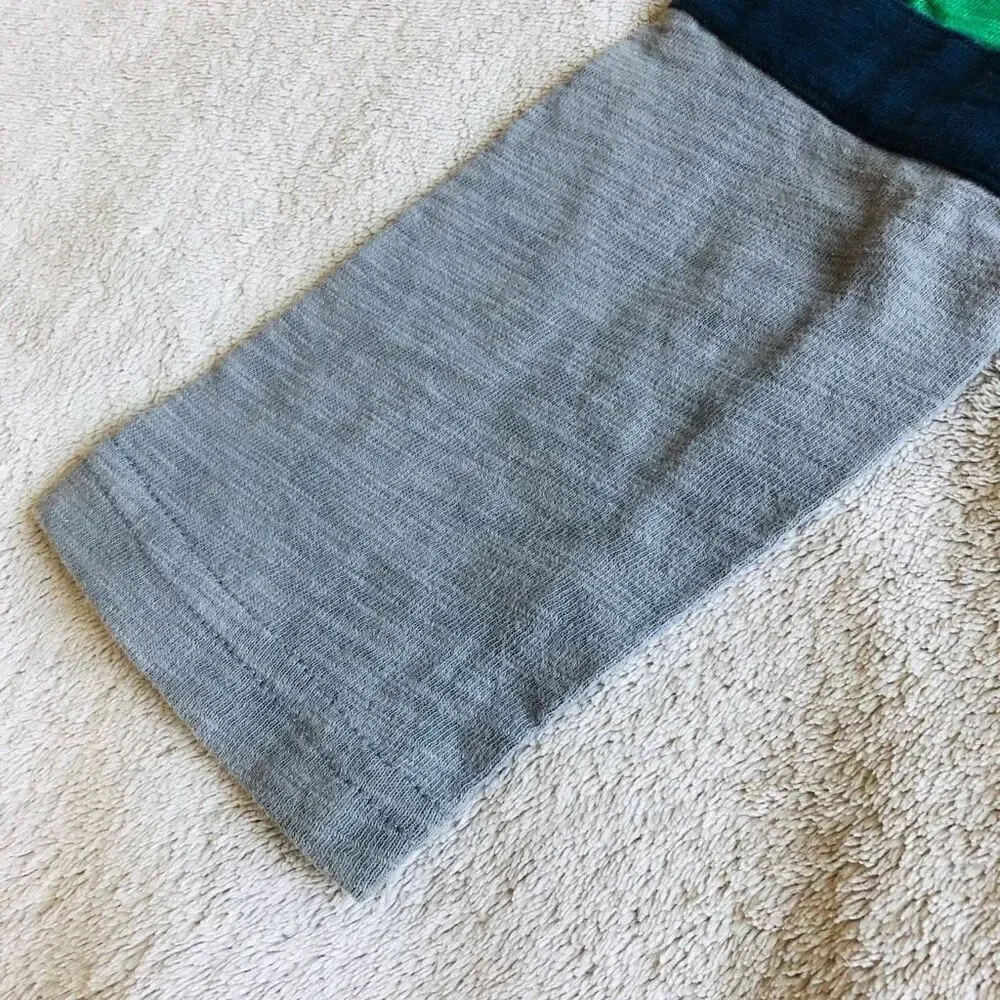 Gap Boys Green w/ Navy Stripe Long Sleeve T-Shirt